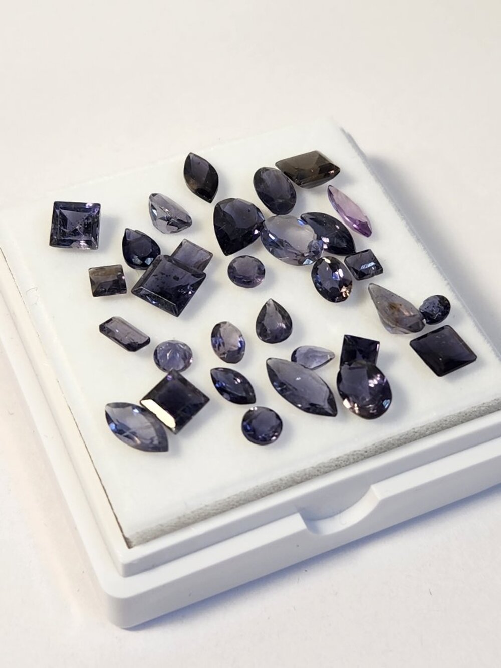 VTG Natural Iolite Gemstone Parcel 12.20 CTW 33 Loose Estate Stones
